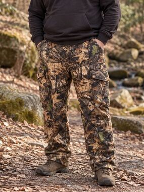 Mossy Oak Camo Fleece Hunting Cargo Pants Men’s 40x30 Outdoor